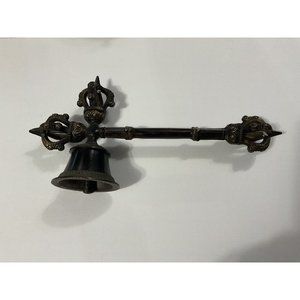 Tibetan Buddhist Prayer Bell  Brass